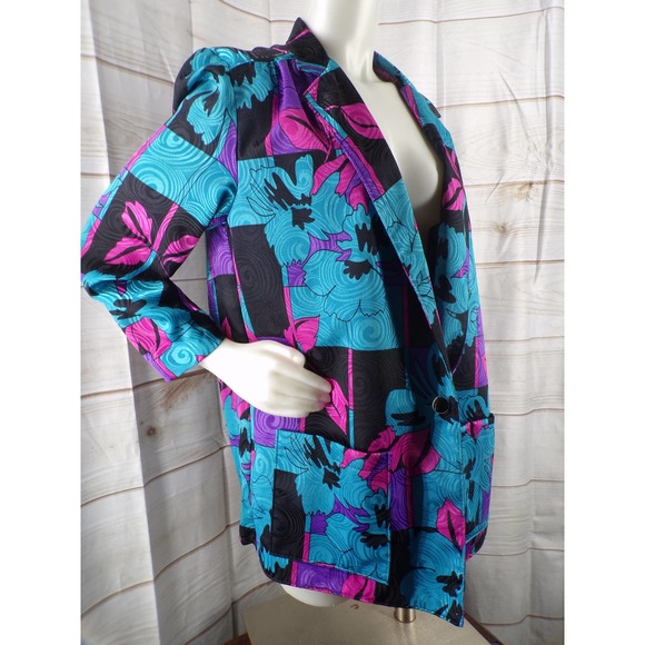 TAN JAY Jackets & Blazers - TAN JAY Women's 1 Button Blazer Jacket Large Front Pockets 100% Polyester Sz 16